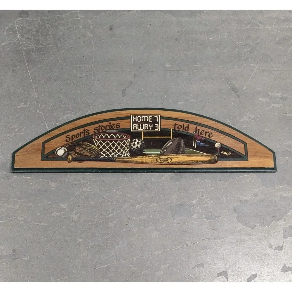 Handcrafted Sports Wooden Wall Plaque 